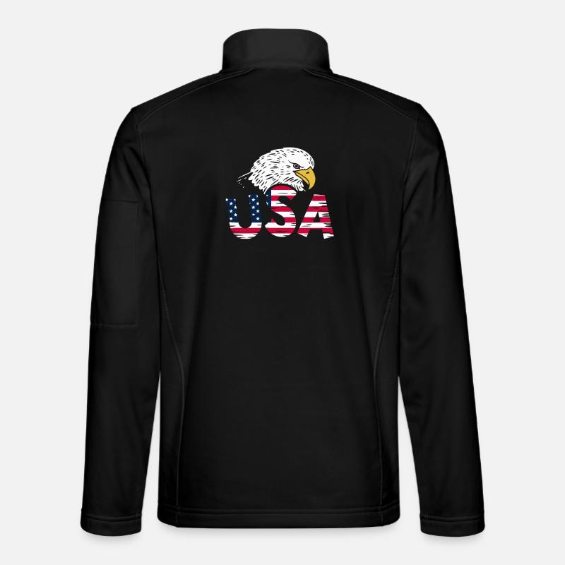 USA Adler - Unisex Softshelljacke - Schwarz