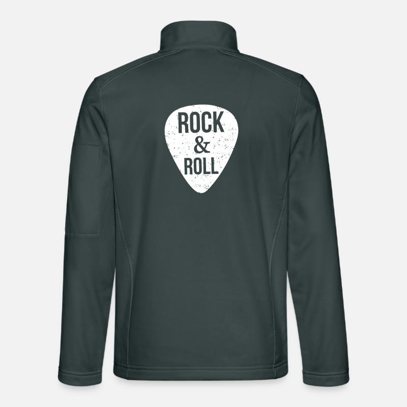 Rock and roll, guitar pick Unisex Softshell Jacket