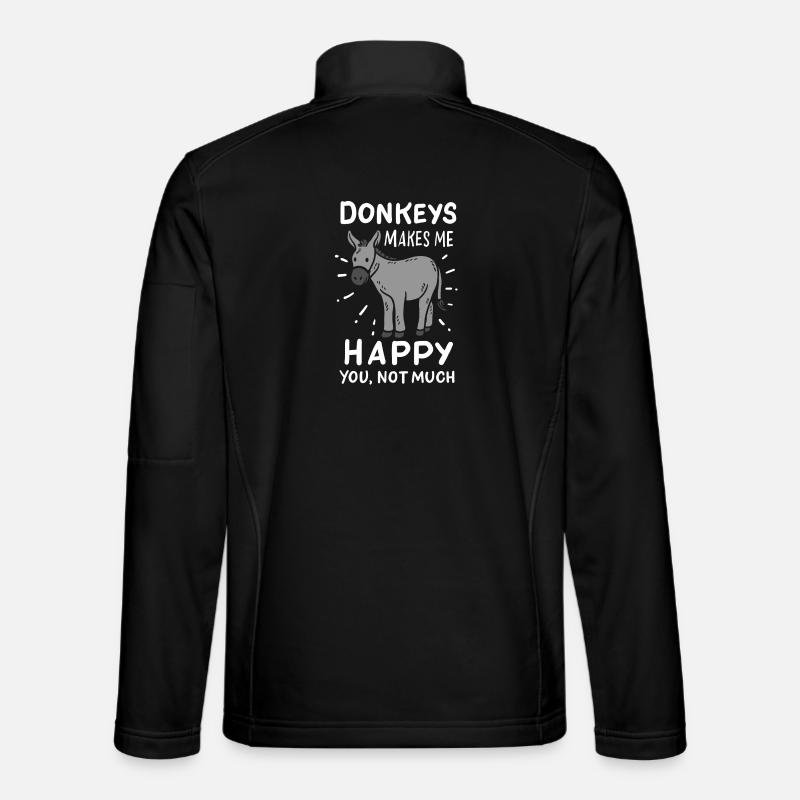 Esel Maultier - Unisex Softshelljacke - Schwarz