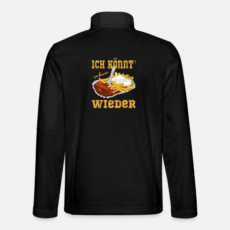 Currywurst Pommes in der Schale Unisex Softshelljacke