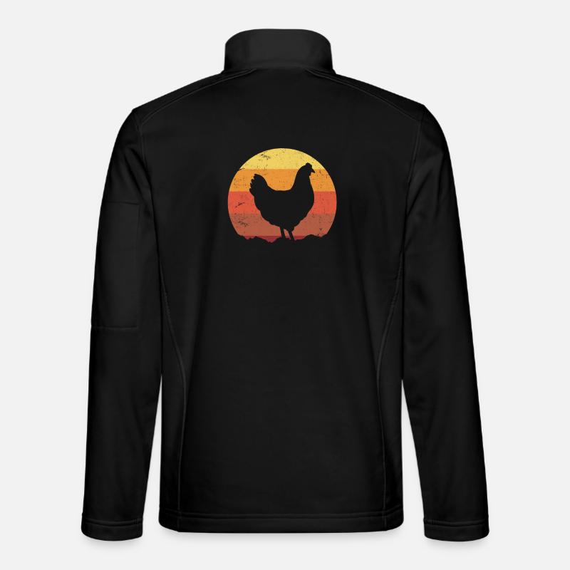 Chicken Retro - Unisex Softshell Jacket - black