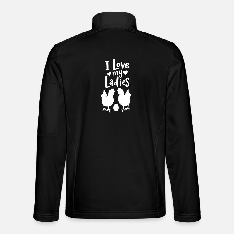 Hühner Hühnerhaltung - Unisex Softshelljacke - Schwarz