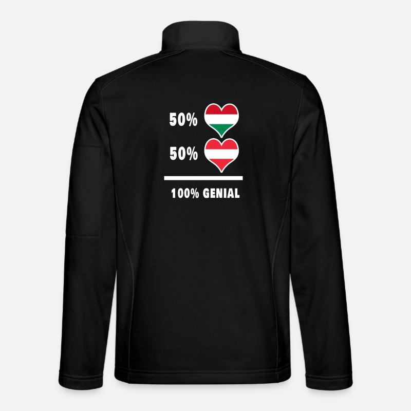 Hungary and Austria Genial / Gift - Unisex Softshell Jacket - black