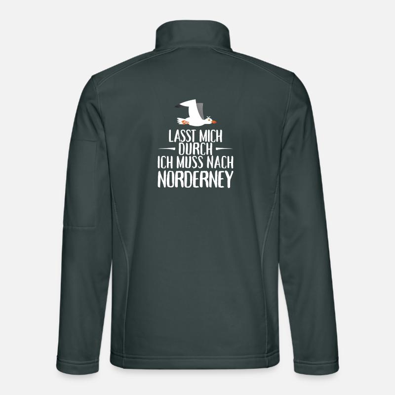 Lasst mich durch ich muss nach Norderney Möwe Unisex Softshelljacke