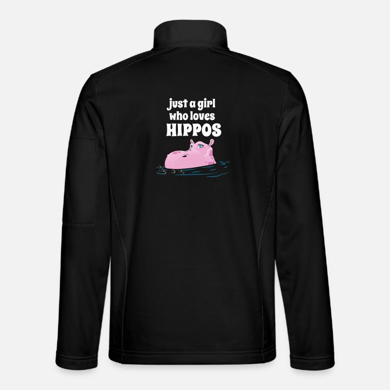 Hippo Hippo Lovers - Unisex Softshell Jacket - black