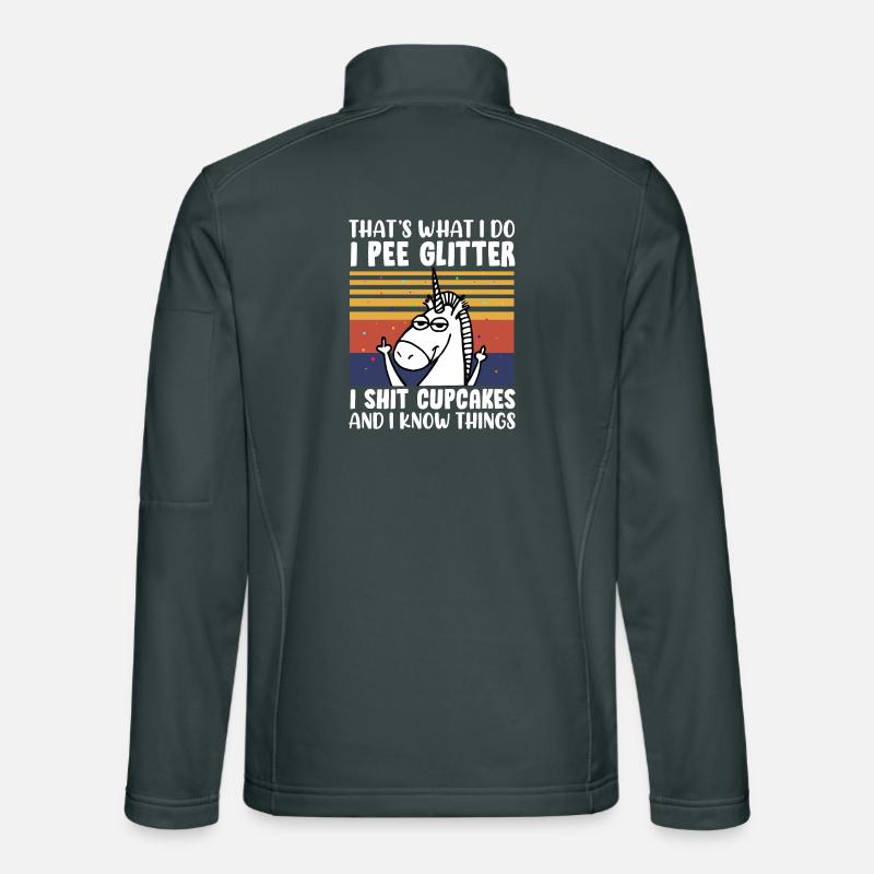 Unicorn saying funny Unisex Softshell Jacket