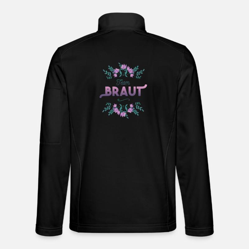 Team Braut mit Blumen Dekor Unisex Softshelljacke