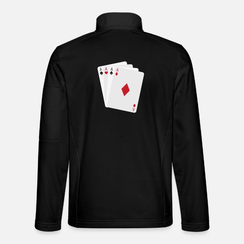Four Minimalist Aces - Unisex Softshell Jacket - black