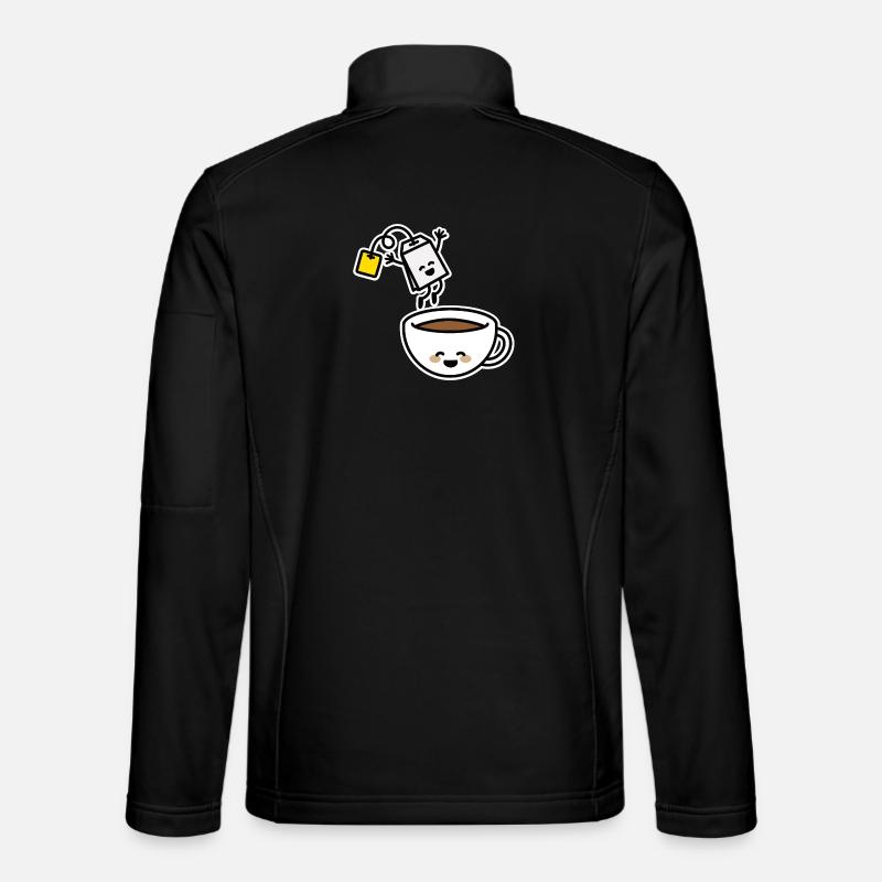 Tea bag tea cup tea drinker tea lover Unisex Softshell Jacket