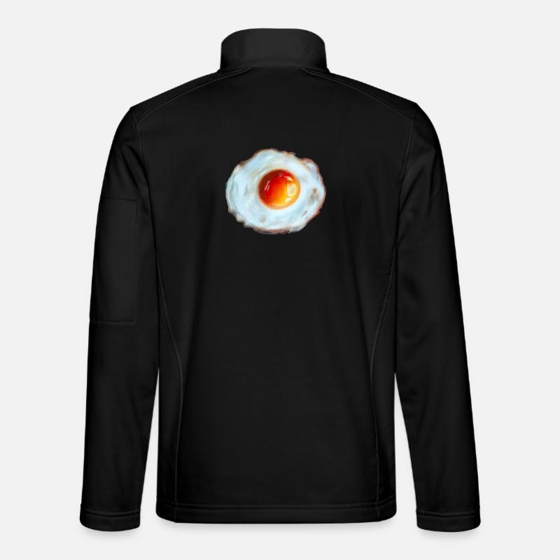 Sonnen-Ei Aquarell - Unisex Softshelljacke - Schwarz