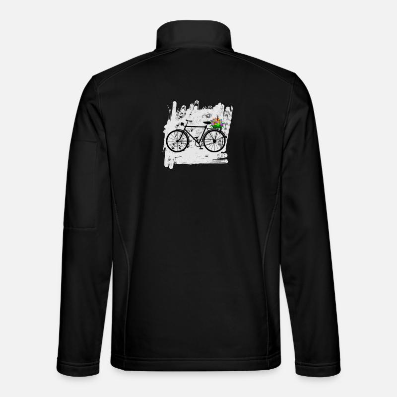 fahrrad blumen radfahrer - Unisex Softshelljacke - Schwarz