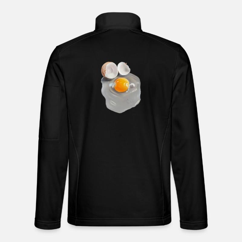 Egg Picture in Gray Abstract - Unisex Softshell Jacket - black