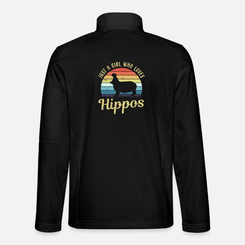 Nilpferd Flusspferd Hippo Unisex Softshell Jacket