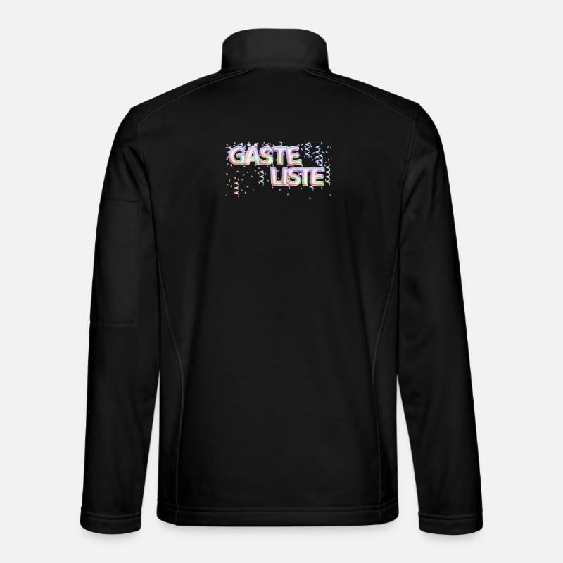 Gästeliste Einweihungsparty Verlobung Geburtstag - Unisex Softshelljacke - Schwarz