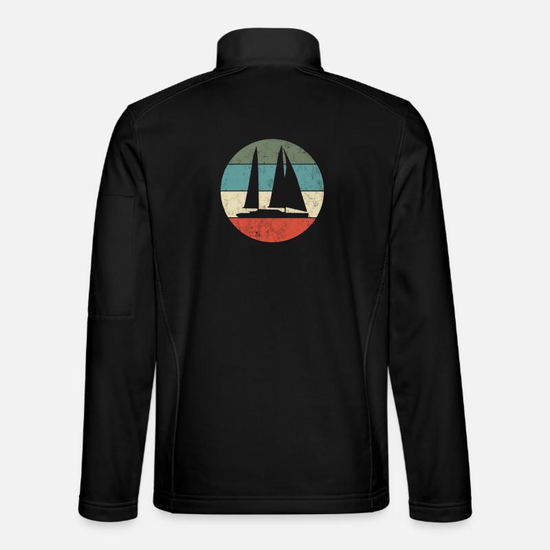 Segelboot - Unisex Softshelljacke - Schwarz