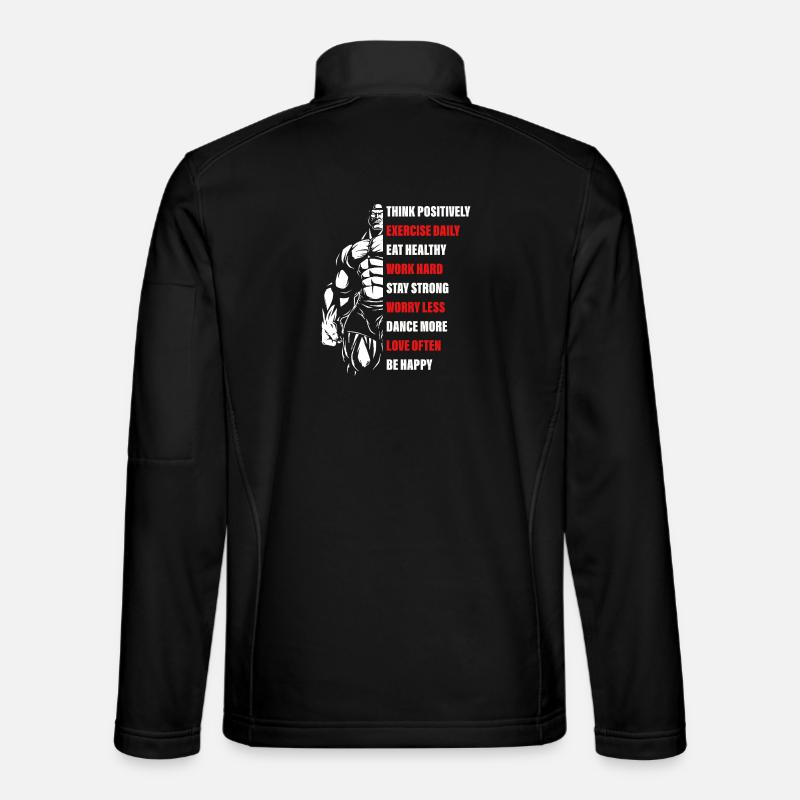 Bodybuilding Motivation - Unisex Softshell Jacket - black