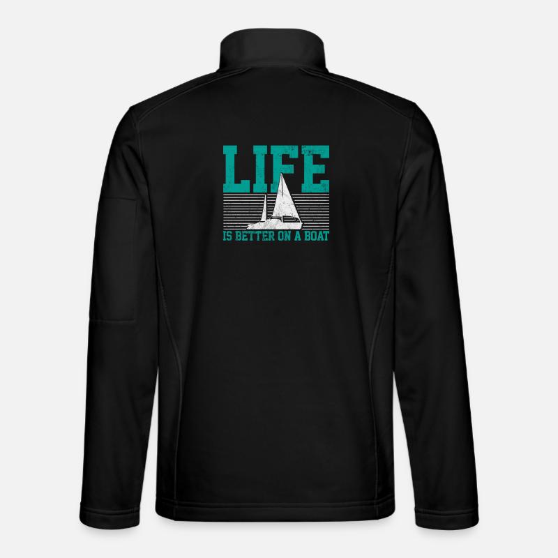 Sailboat Sailor - Unisex Softshell Jacket - black