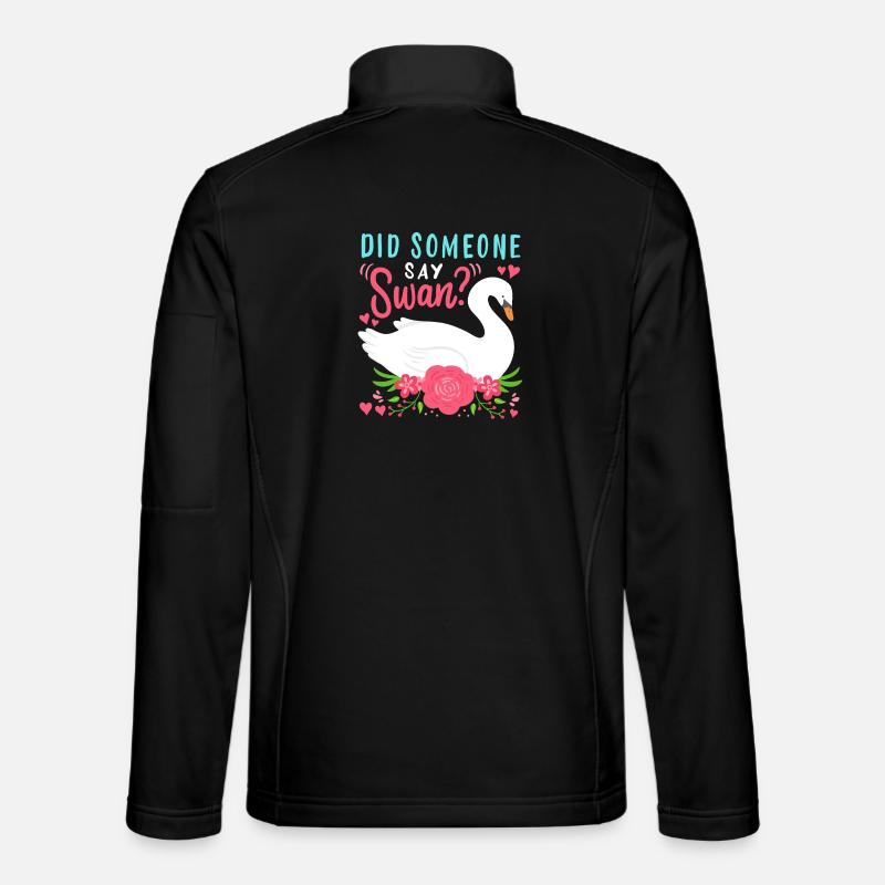 Schwäne Wasservögel Schwan - Unisex Softshelljacke - Schwarz