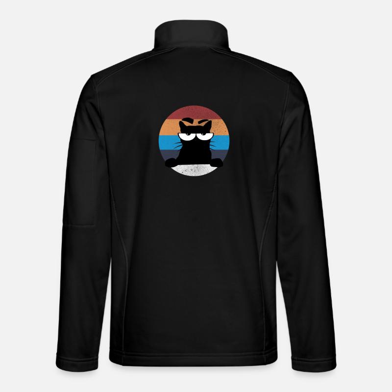 Grumpy Katze - Unisex Softshelljacke - Schwarz