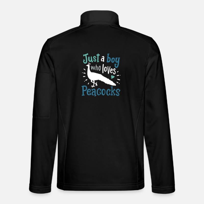 Peacocks birds peacock peacock lovers - Unisex Softshell Jacket - black