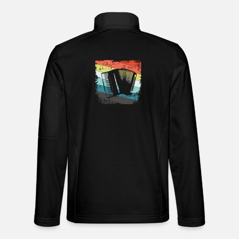Akkordeon Harmonika - Unisex Softshelljacke - Schwarz