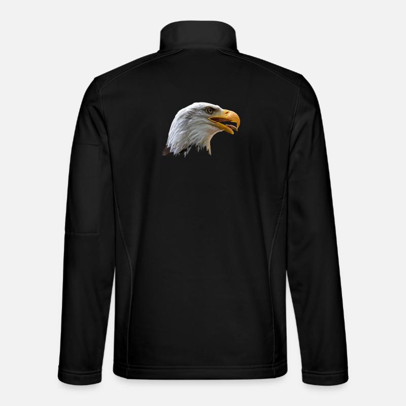 Weißkopfseeadler - Unisex Softshelljacke - Schwarz