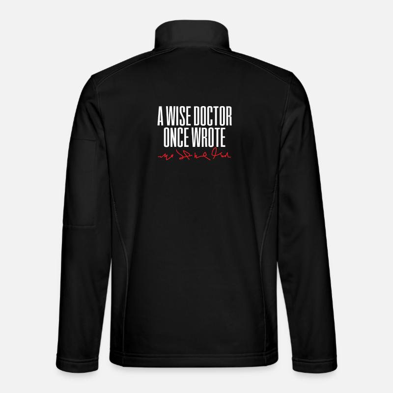 Arzt Doktor Medizin Handschrift - Unisex Softshelljacke - Schwarz