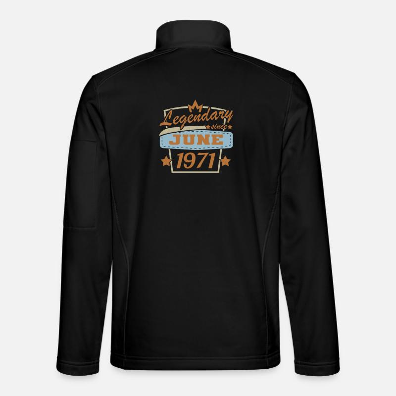 June 1971 Birthday - Unisex Softshell Jacket - black