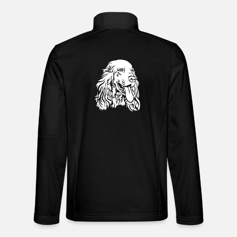 Cocker Tête d’épagne « Black Edition » - Veste en tissu softshell Unisexe - noir