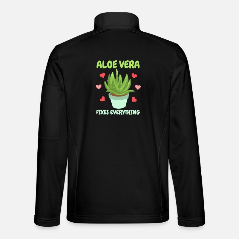 Aloe Vera Sukkulente - Unisex Softshelljacke - Schwarz