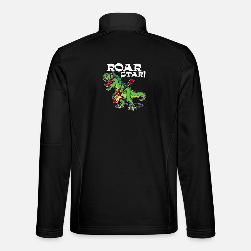 Funny Animal Cool Dinosaur Saying - Unisex Softshell Jacket - black