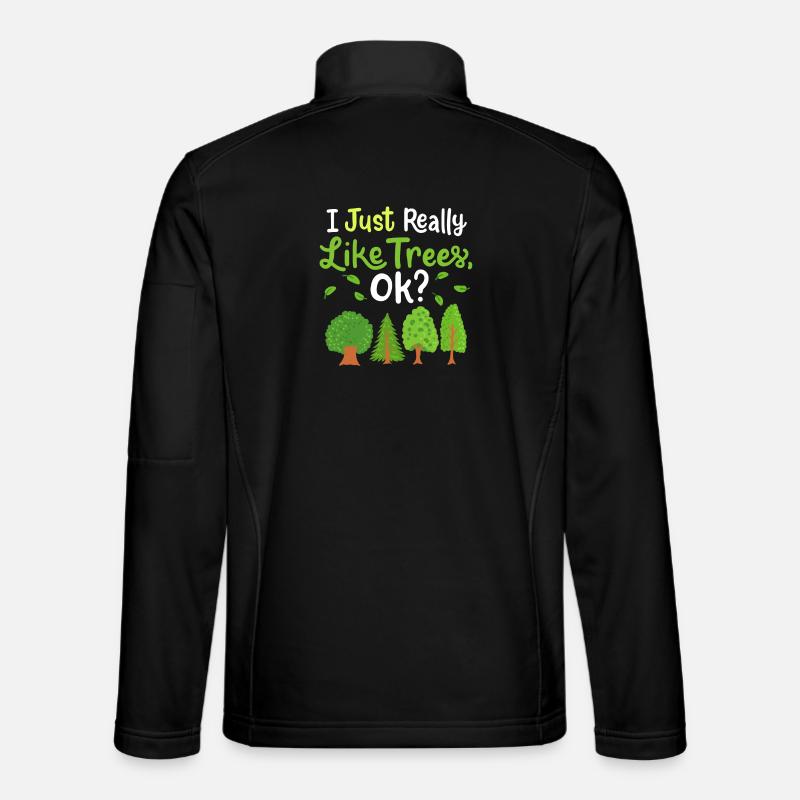 Bäume Wald - Unisex Softshelljacke - Schwarz