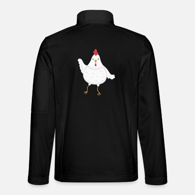 Chicken chickens - Unisex Softshell Jacket - black