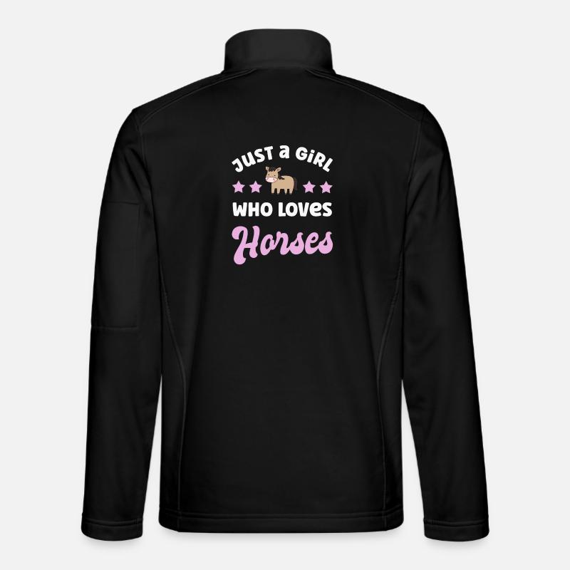 Horse Horses - Unisex Softshell Jacket - black