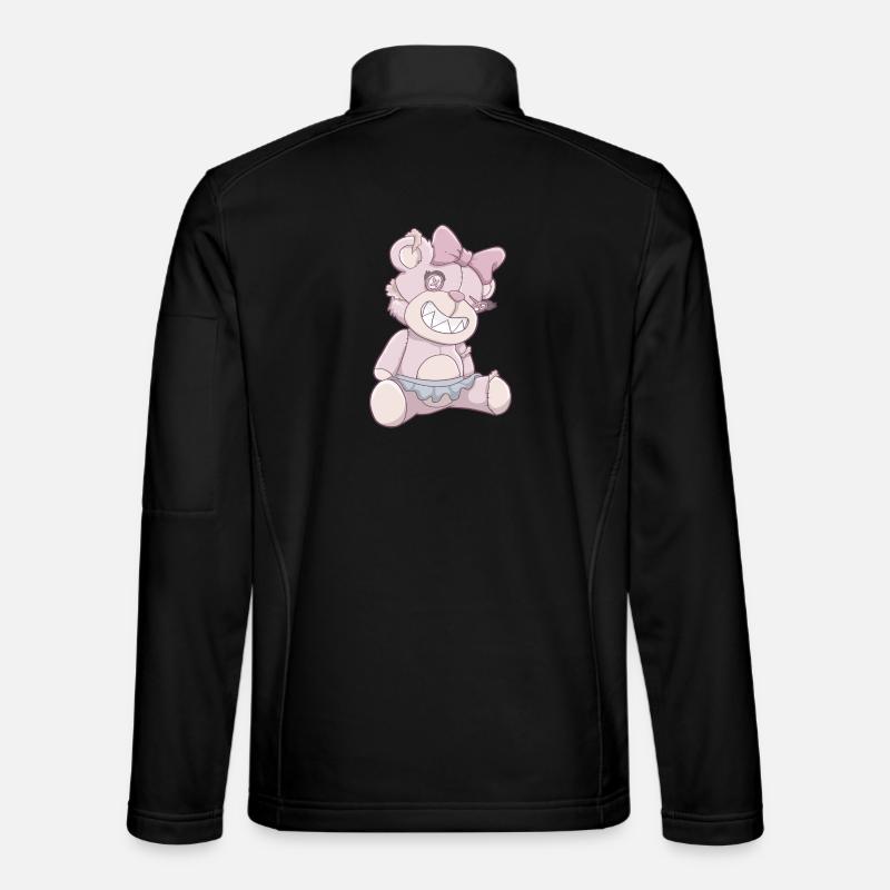 Pastell Gothic Bär - Unisex Softshelljacke - Schwarz