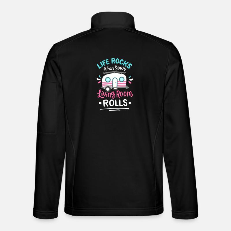 Wohnmobil Camping Wohnwagen - Unisex Softshelljacke - Schwarz