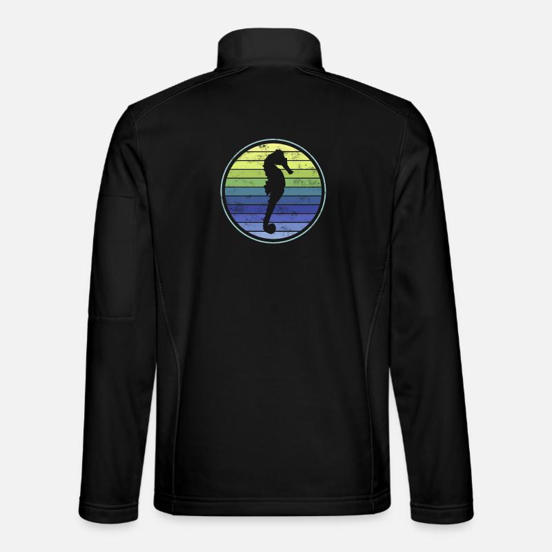Seepferd Seepferdchen - Unisex Softshelljacke - Schwarz
