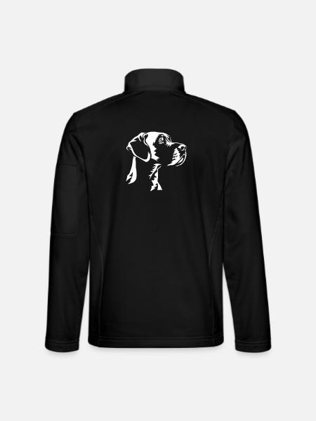 Great Dane Head "Black Edition" - Unisex Softshell Jacket - black