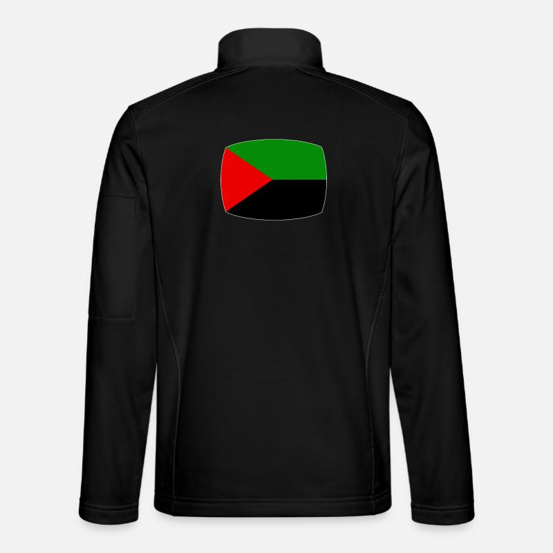 Martinique drapeau rouge vert noir Veste en tissu softshell Unisexe