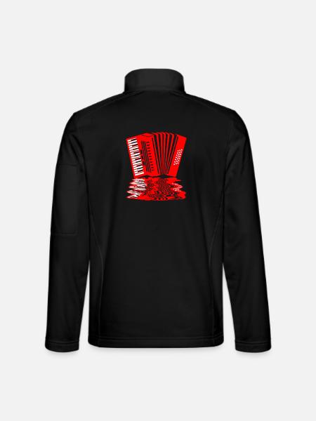 Akkordeon musiker musik - Unisex Softshelljacke - Schwarz - Hinten
