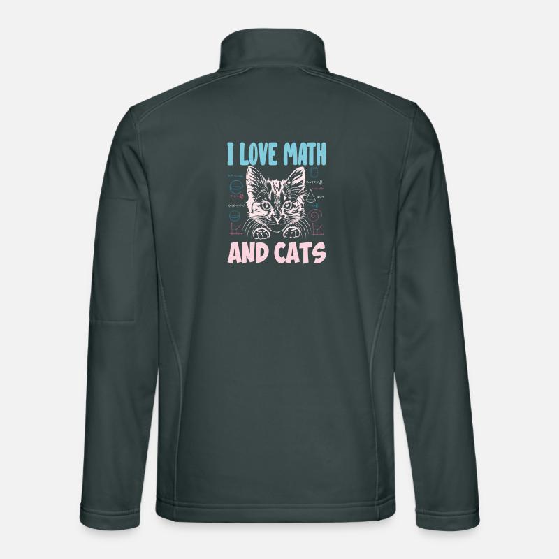 Math Kitty Cat I Love Math And Cats Math Teacher Unisex Softshell Jacket