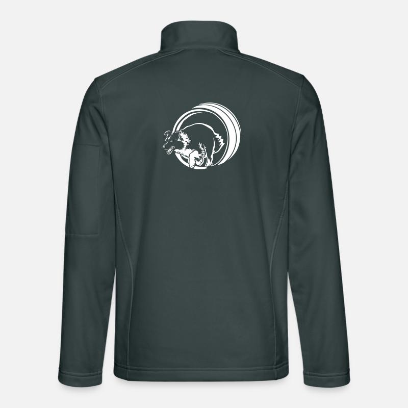 Border Collie « Black Edition » Veste en tissu softshell Unisexe
