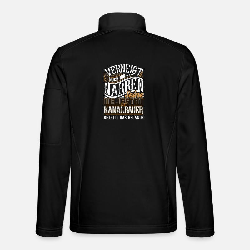 Kanalbauer - Unisex Softshelljacke - Schwarz