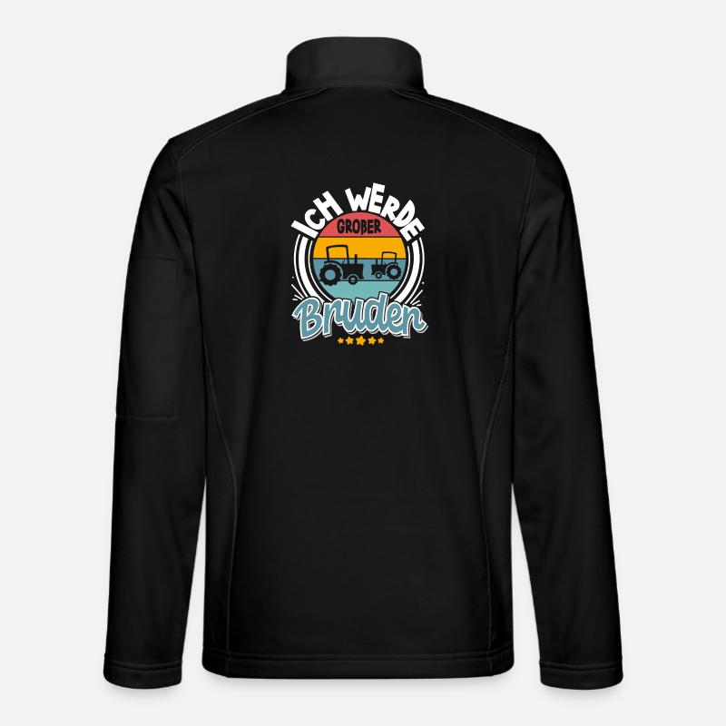 Ich Werde Großer Bruder Traktor - Unisex Softshelljacke - Schwarz