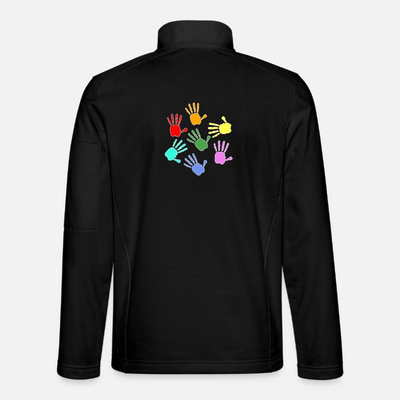 Malen Kids Hände - Unisex Softshelljacke - Schwarz