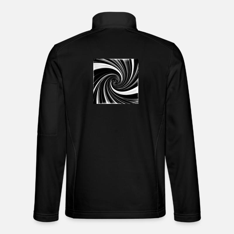Vortex noir et blanc - Veste en tissu softshell Unisexe - noir