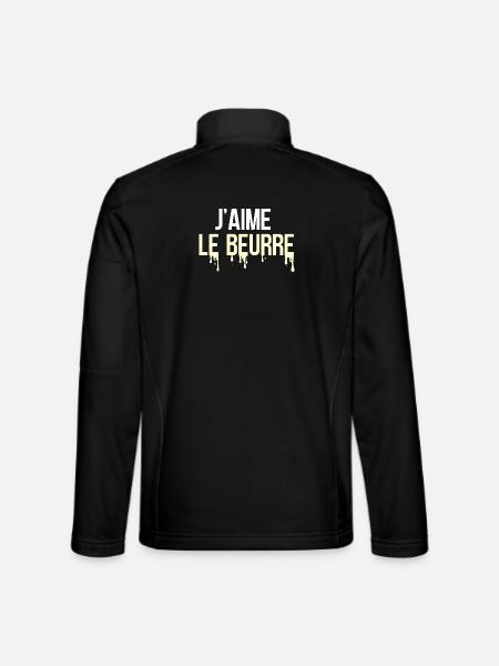 J'aime le beurre, cuisine française - Veste en tissu softshell Unisexe - noir - Dos