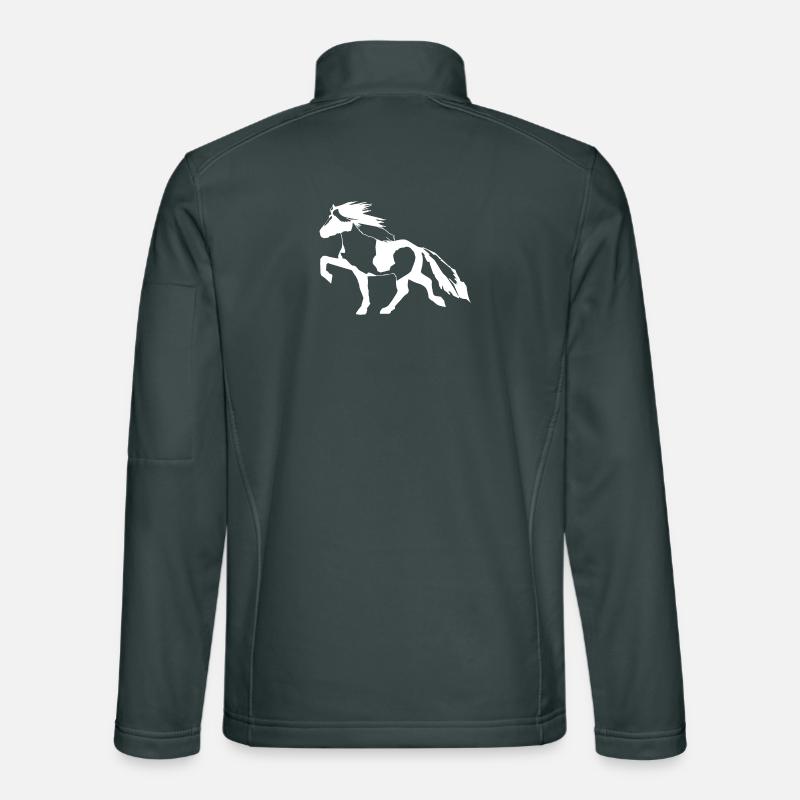 Edles Islandpferd Schecke gefleckter Isländer Unisex Softshelljacke