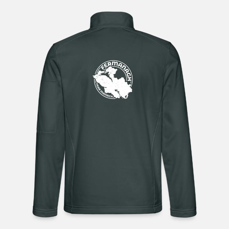 Fermanagh Ireland Map | County Outline Stamp Unisex Softshell Jacket