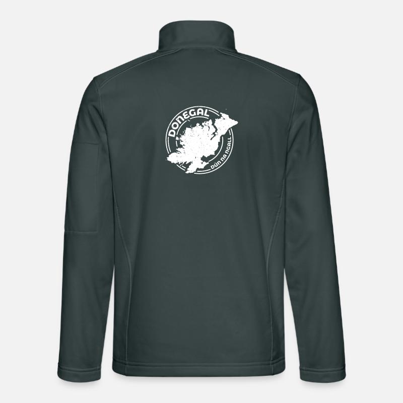 Comté de Donegal Irlande | Timbre de contour de carte Veste en tissu softshell Unisexe